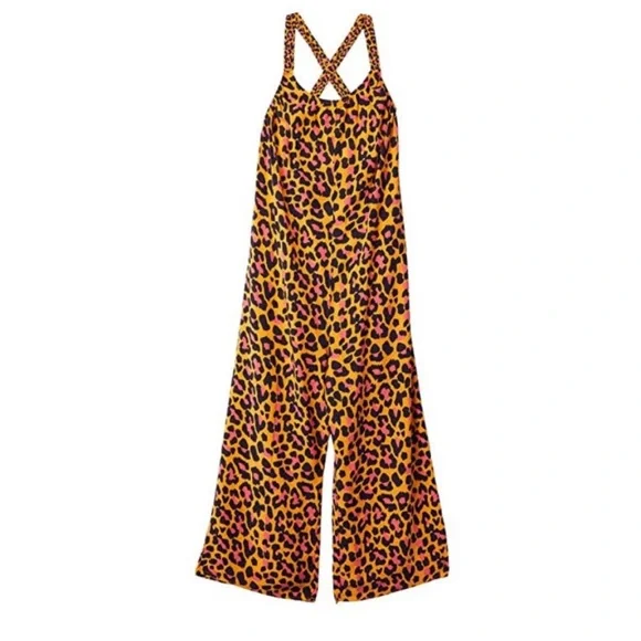 Maaji Bright Leopard Print Jumpsuit Beach Cover Up